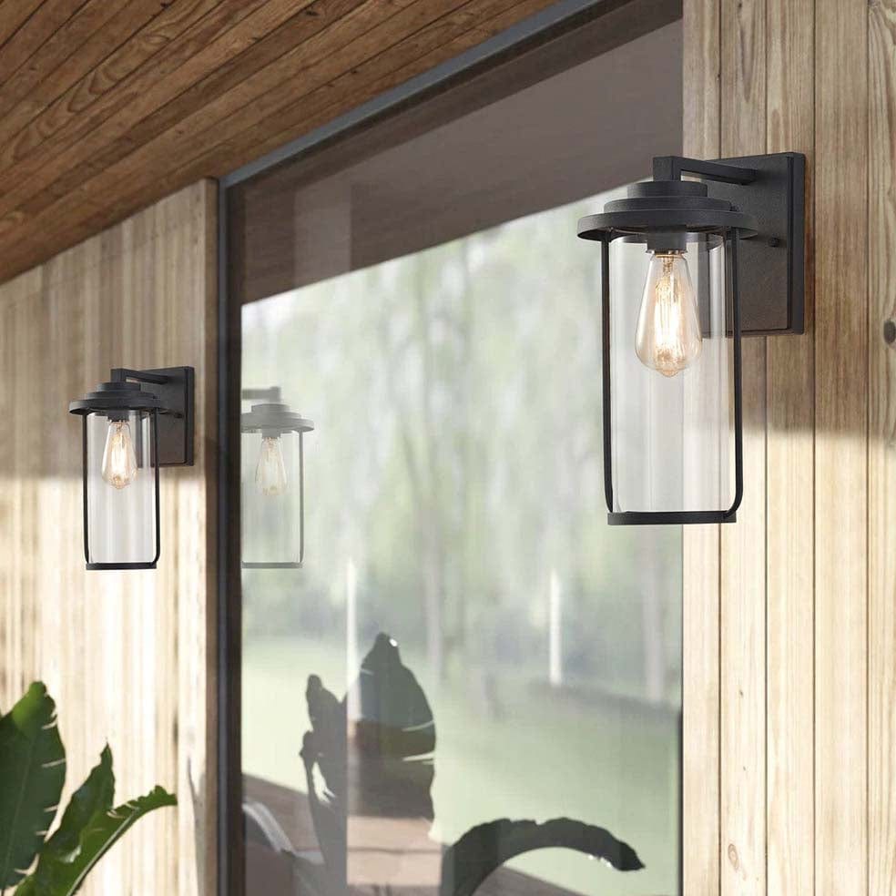 The Lighting Club Outdoor Light Elliott Outdoor Lantern Light with Clear Glass L532 BLACK 6007226080896