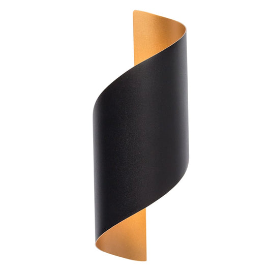 The Lighting Club Wall light Swirl Up and Down Facing Wall Light - Aluminium L565 BLACK/GOLD 6007226083699