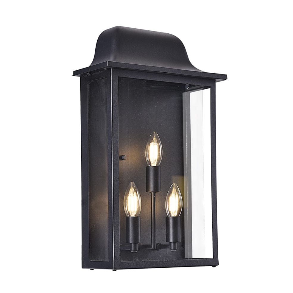 The Lighting Club Wall Light Christina Metal and Glass Outdoor Light Black L582 BLACK 6007226087260