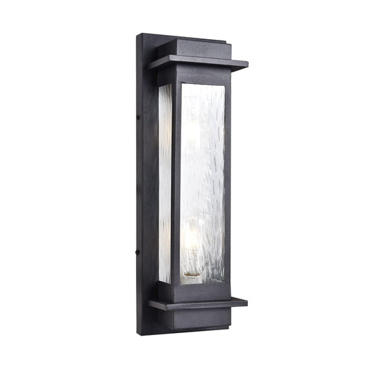 The Lighting Club Wall Light Roscoe Metal and Glass Outdoor Wall Light Black L584 BLACK 6007226087284
