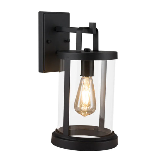 The Lighting Club outdoor wall light Gabriel Metal and Glass Outdoor Wall Light - Black L623 BLACK 6007226089332