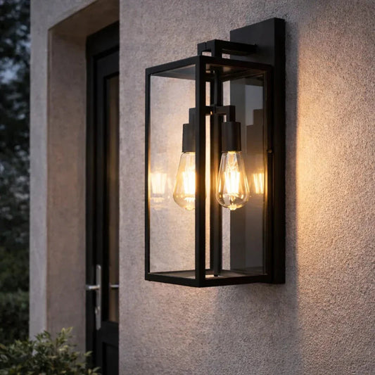 The Lighting Club Wall Light Atrium Outdoor Wall Lantern – Black L626 BLACK 6007226089363
