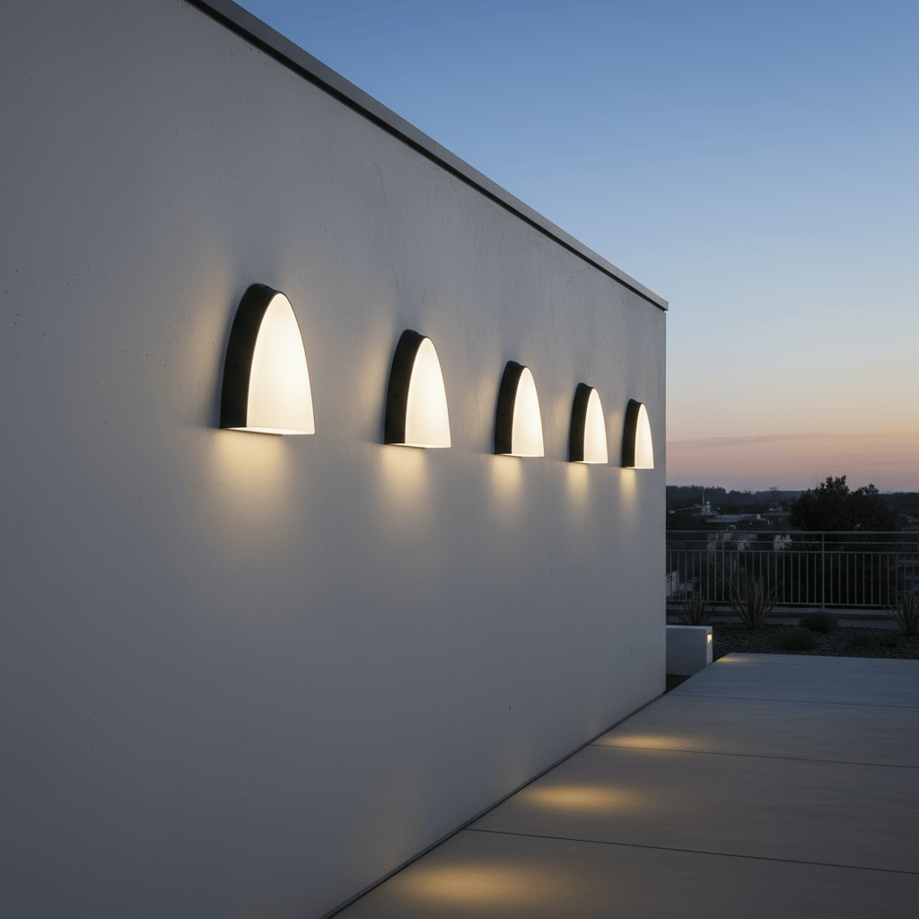 The Lighting Club LED wall light Arcline LED Outdoor Wall Light - Black L636 6007226090932