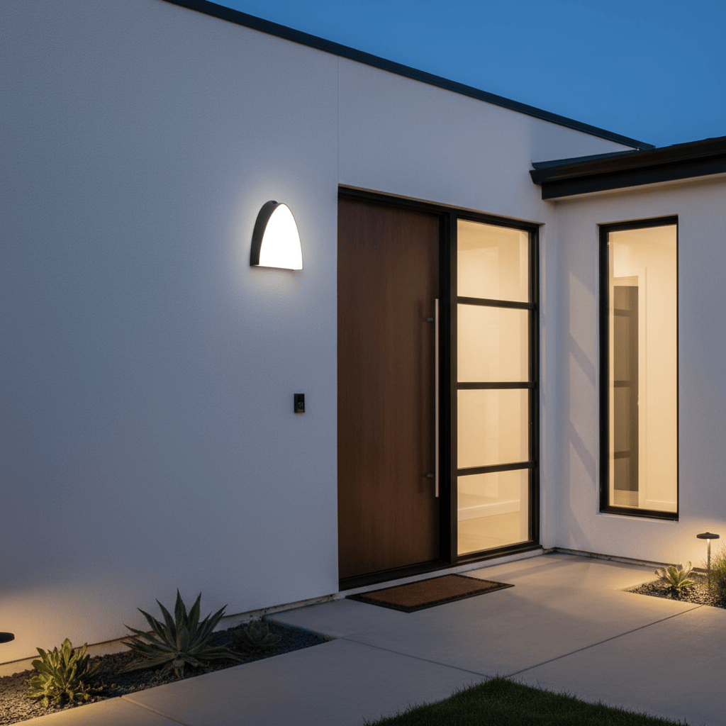 The Lighting Club LED wall light Arcline LED Outdoor Wall Light - Black L636 6007226090932