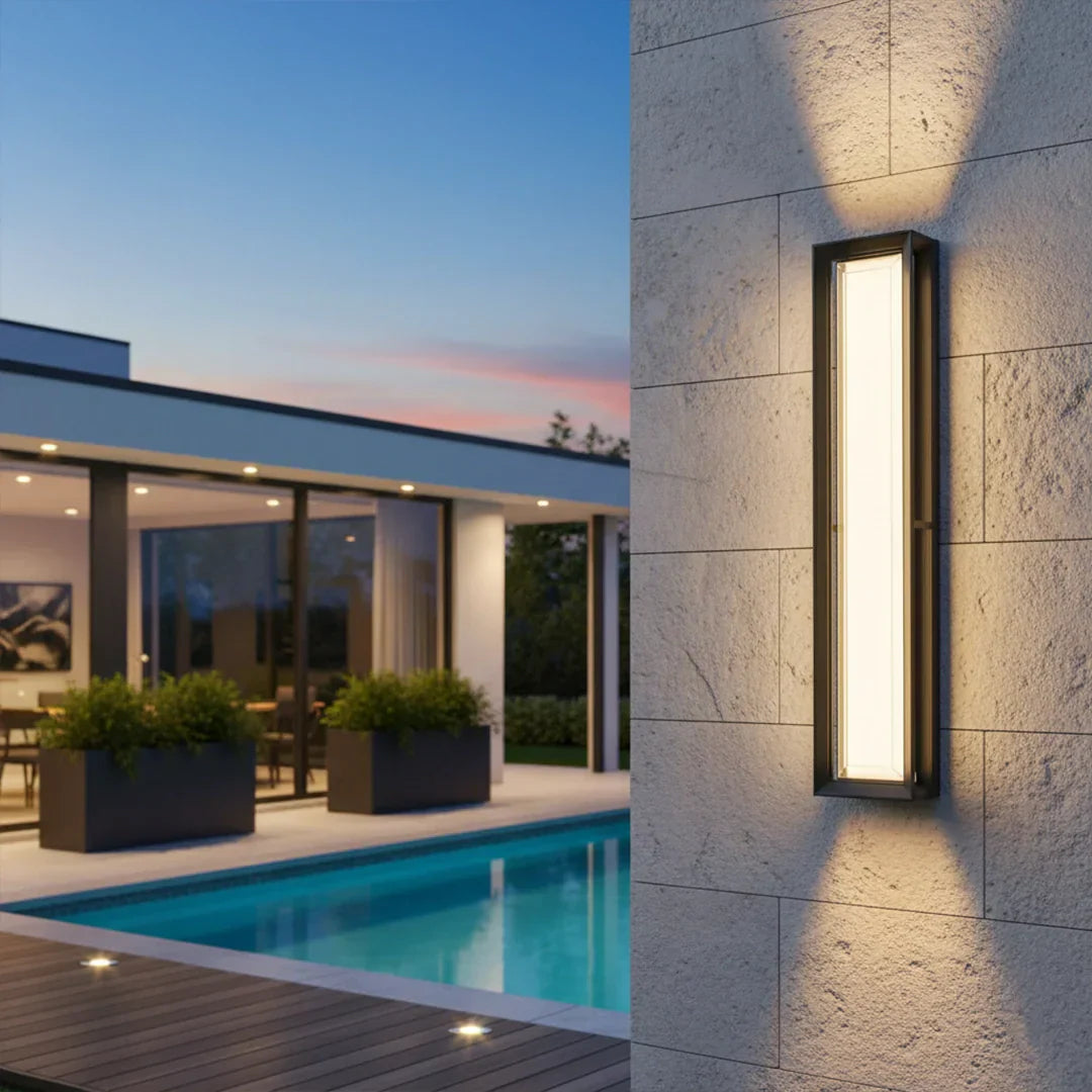 The Lighting Club LED wall light Colossus LED Outdoor Wall Light - Black L640 BLACK 6007226090994