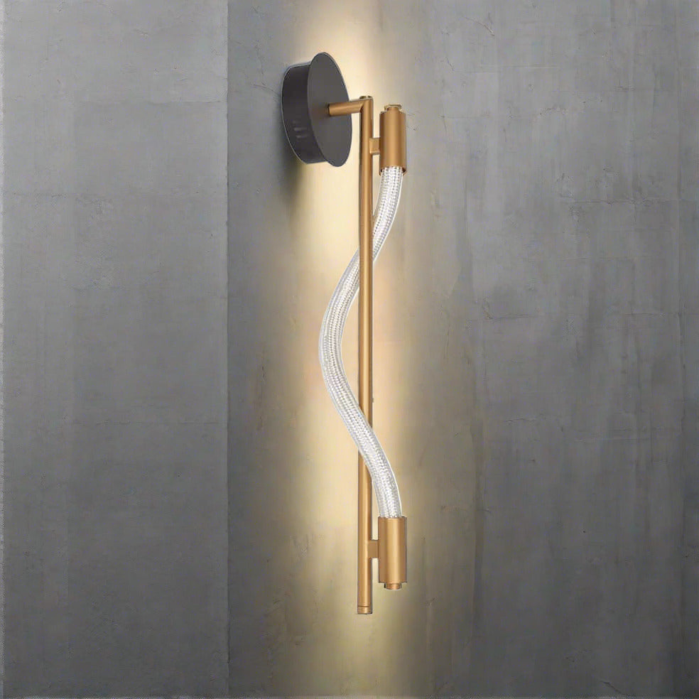 The Lighting Club Wall light Pulse LED Metal and Rope Wall Light Gold LED-1707