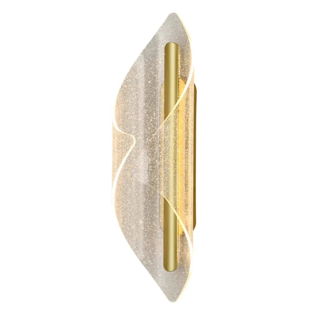 The Lighting Club Wall Light Large Cocoon LED Clear Acrylic Wall Light - Satin Gold LED-2390/L