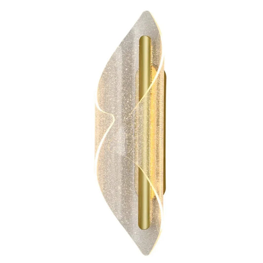 The Lighting Club Wall Light Large Cocoon LED Clear Acrylic Wall Light - Satin Gold LED-2390/L