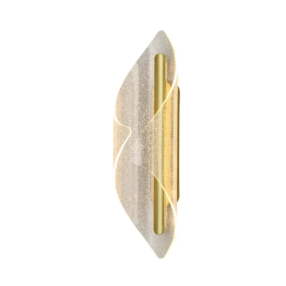 The Lighting Club Wall Light Medium Cocoon LED Clear Acrylic Wall Light - Satin Gold LED-2390/M