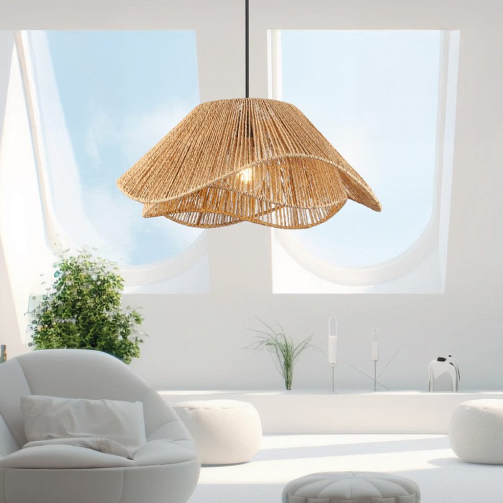 The Lighting Club pendant light Tulip Natural String Rattan Pendant Light LW-KLCH-103