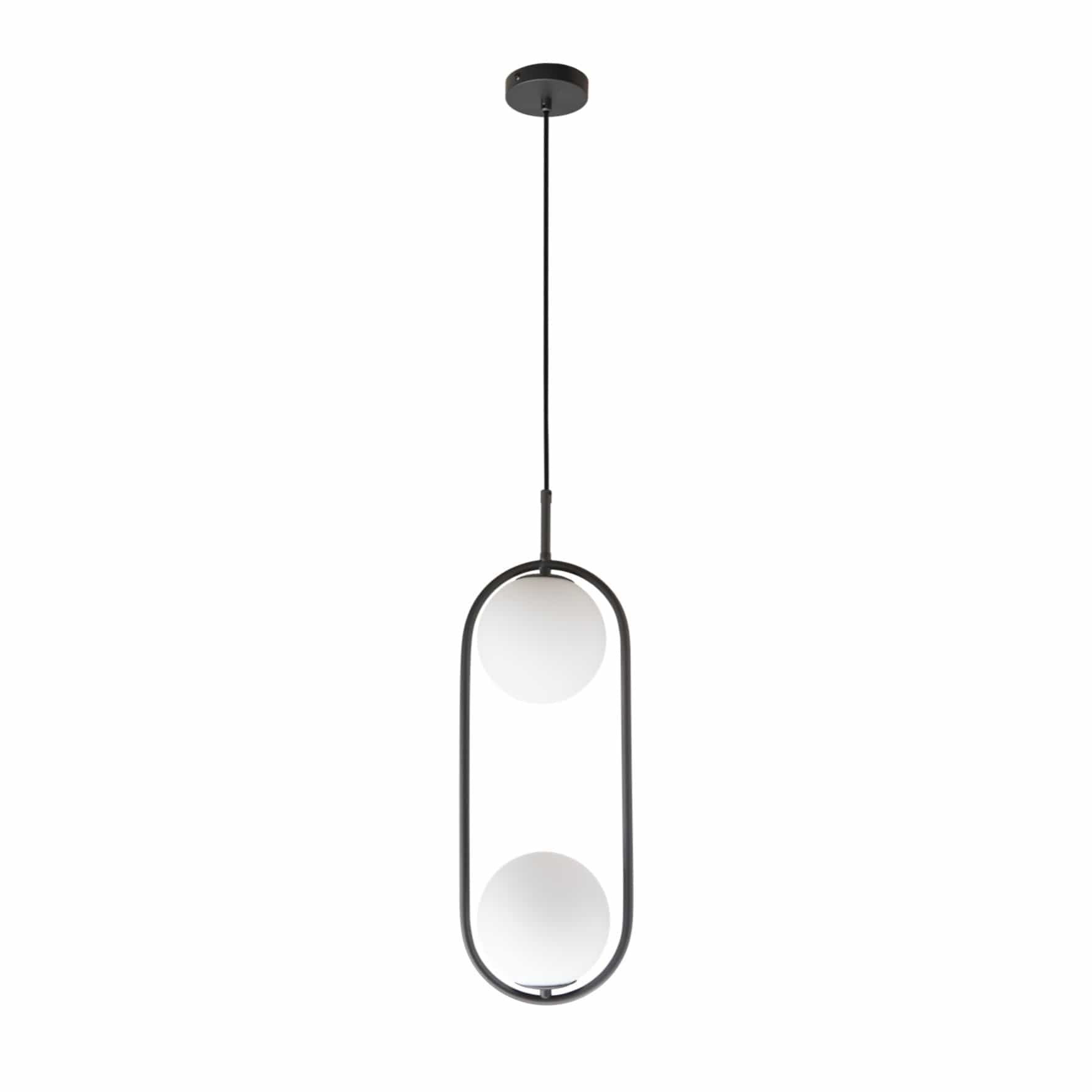 The Lighting Club Black Double Pearl Pendant