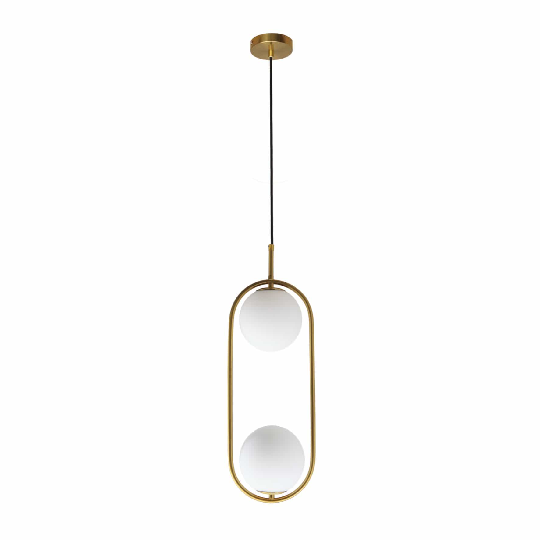 The Lighting Club Gold Double Pearl Pendant
