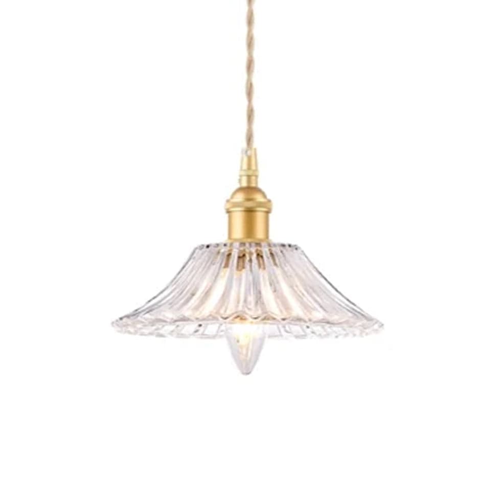 The Lighting Club Lighting Fixtures Vintage Vogue Cut Glass Pendant Light Satin Gold LW-KLCH-4162