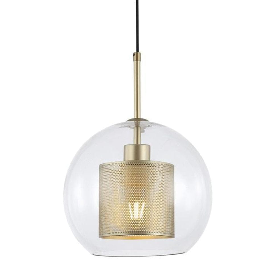 The Lighting Club Gold / 250mm New York Ball Glass Pendant LW-KLCH-5121/CL