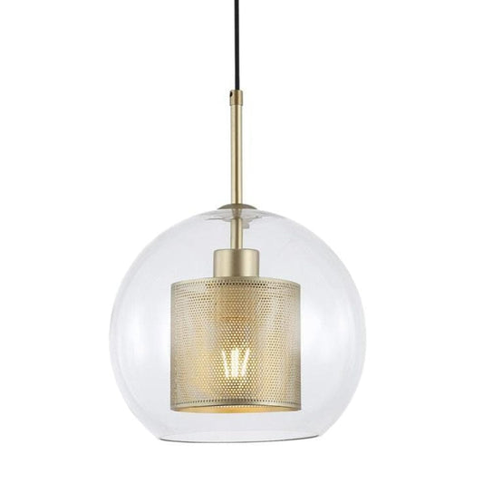The Lighting Club Gold / 250mm New York Ball Glass Pendant LW-KLCH-5121/CL