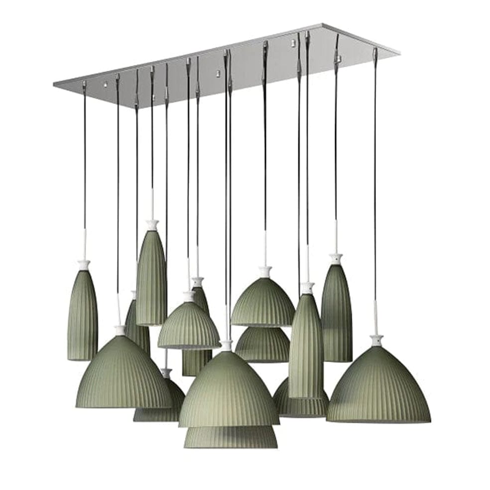 The Lighting Club Pendant Green Fanatic Glass 15 Cluster Pendant Light M-KLCH-5011-15G