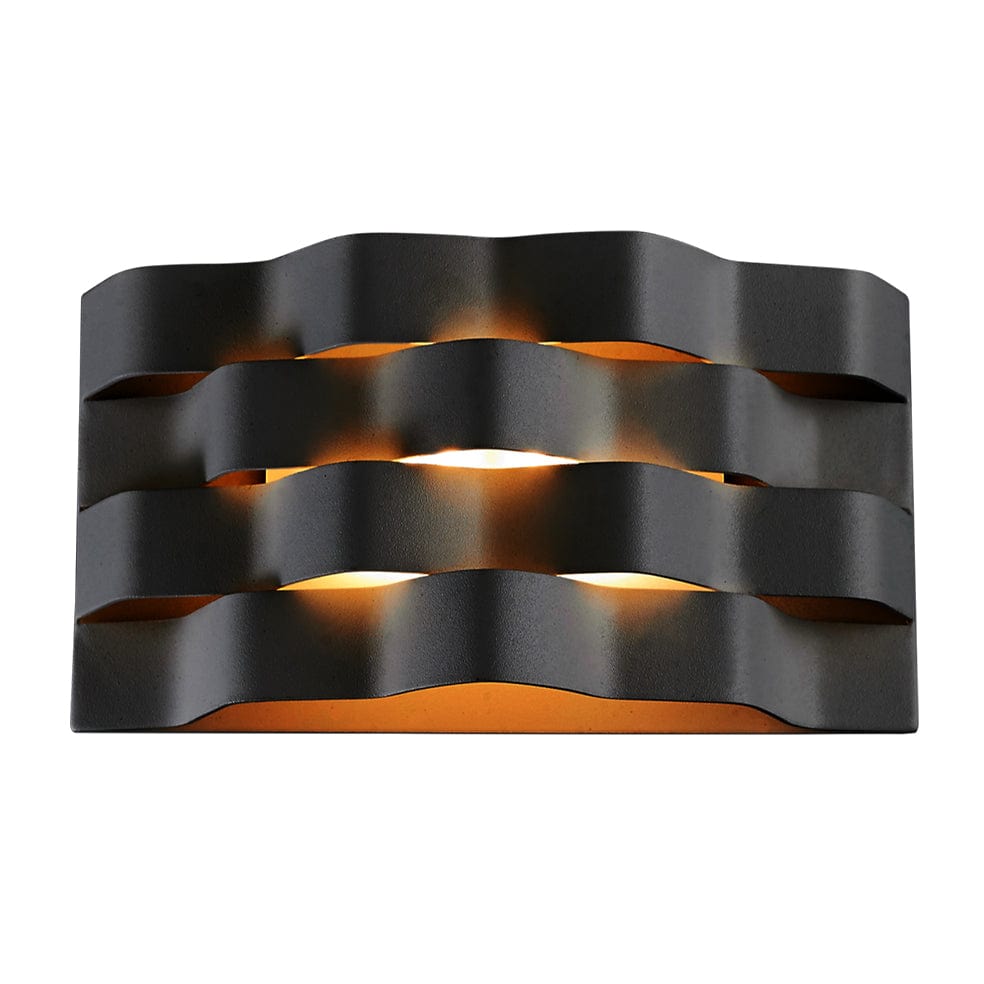The Lighting Club Wall light Medium / Black Ripple Aluminium and Acrylic Wall Light | Black or White - Medium or Large M-LED-1401M/BL