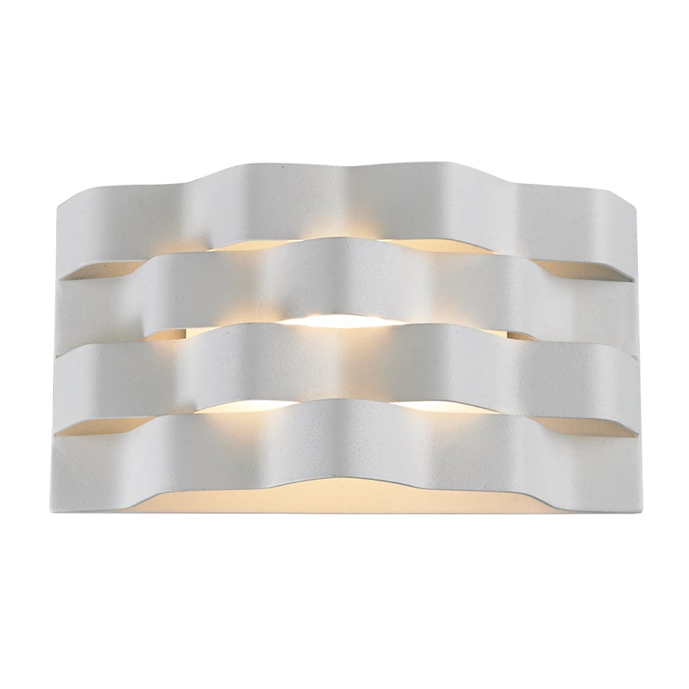The Lighting Club Wall light Medium / White Ripple Aluminium and Acrylic Wall Light | Black or White - Medium or Large M-LED-1401M/WH