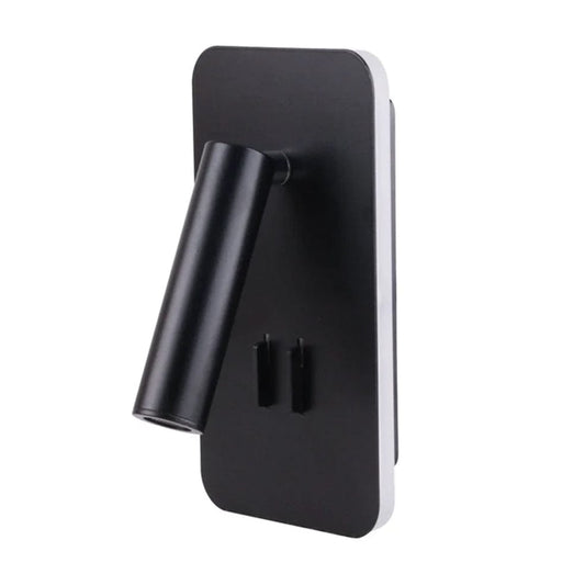 The Lighting Club Wall Light Black Rectangular Aluminium LED Reading Wall Light Black | White MB-180/BL