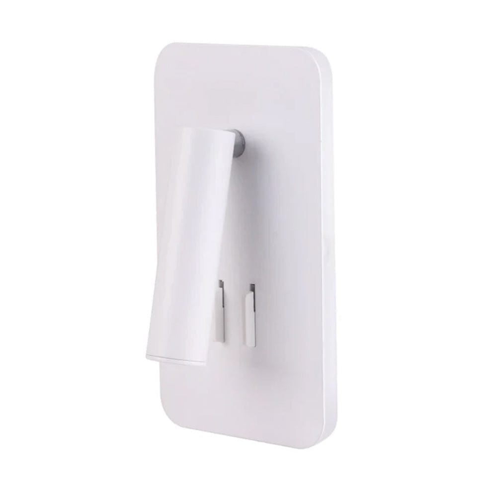 The Lighting Club Wall Light White Rectangular Aluminium LED Reading Wall Light Black | White MB-180/WH