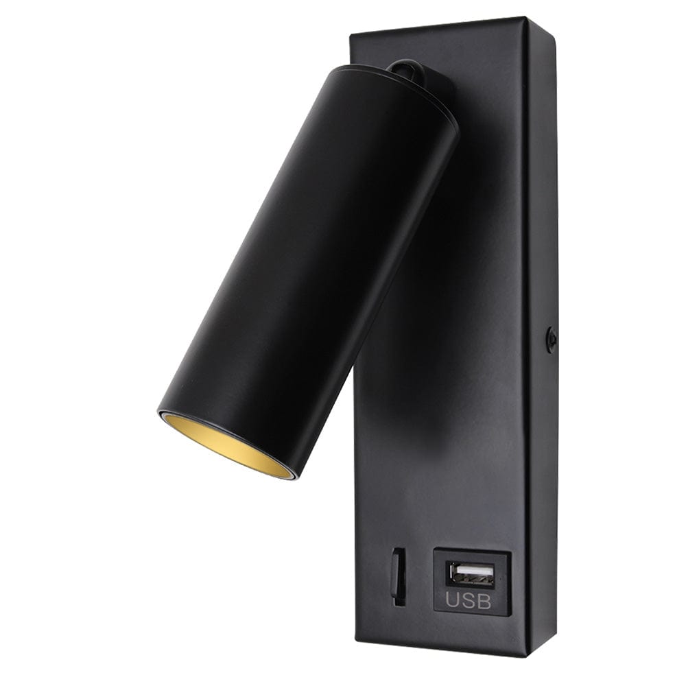 The Lighting Club Wall light Black Lara LED Reading Wall Light | Black, White or Satin Gold MB-190/BL