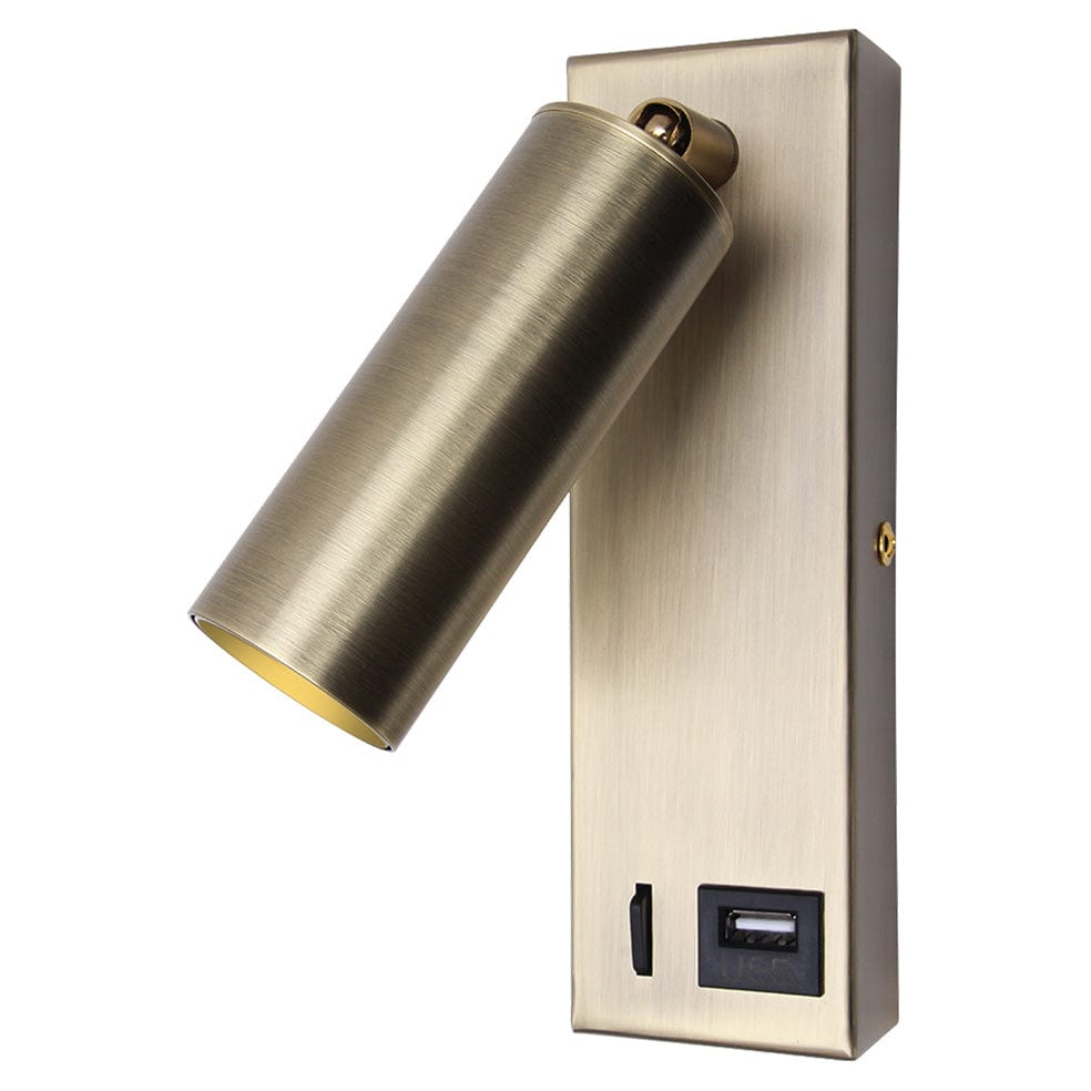 The Lighting Club Wall light Satin Gold Lara LED Reading Wall Light | Black, White or Satin Gold MB-190/SG