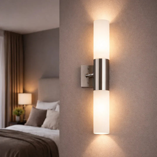 The Lighting Club Wall Light Essence Up and Down Wall Light – Satin Chrome ML009 SATIN 6007226025217