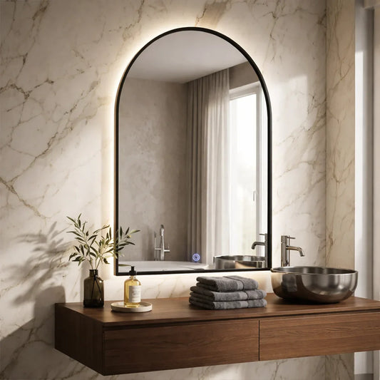 The Lighting Club led bathroom mirror Black Arched LED Bathroom Mirror – 3CCT Dimmable Anti-Fog Mirror ML070 LED 6007226092325