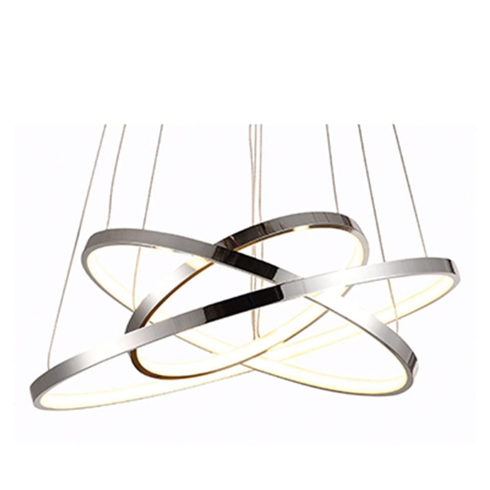 The Lighting Club Pendant Chrome Jupiter 3 Ring Pendant Light | White or Chrome MX99001-3C 6009513085218