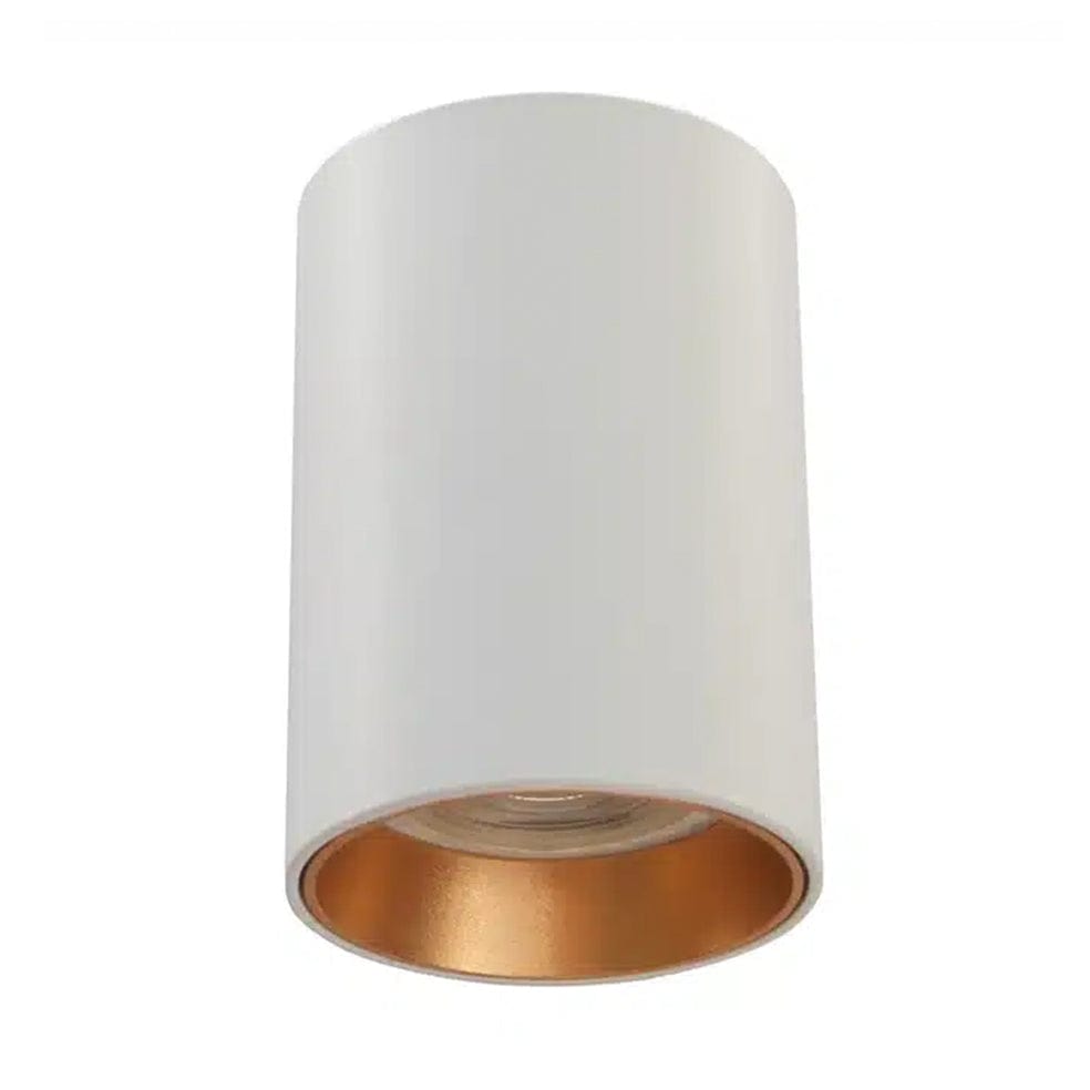 The Lighting Club DOWNLIGHTS White & Gold Inner Polly Aluminium Downlight White | Gold | Silver O-KLS-5180/WH | O-KLS-RING/GD