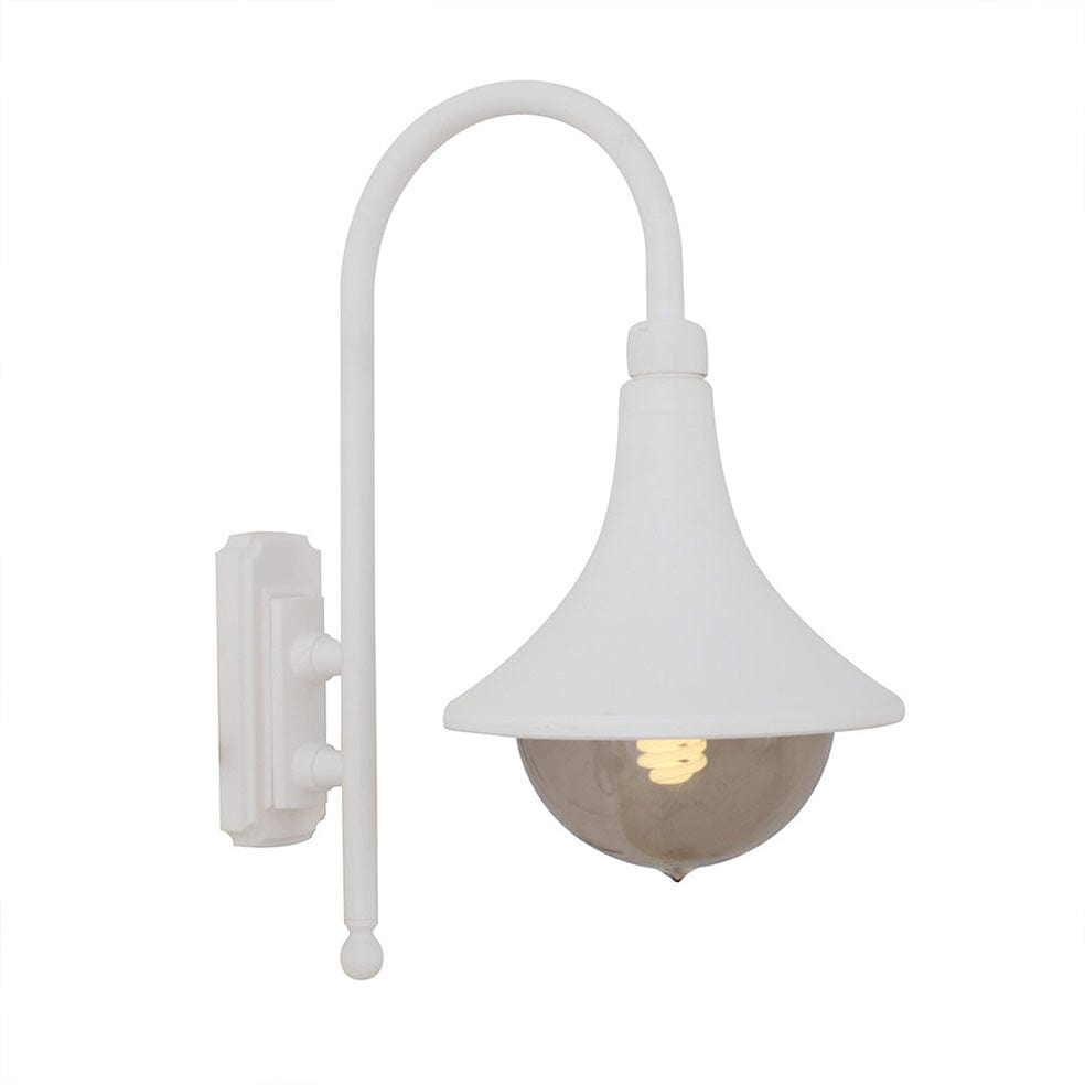 The Lighting Club Outdoor Light White Cornet Aluminium and Polycarbonate Outdoor Light | Black or White O118W
