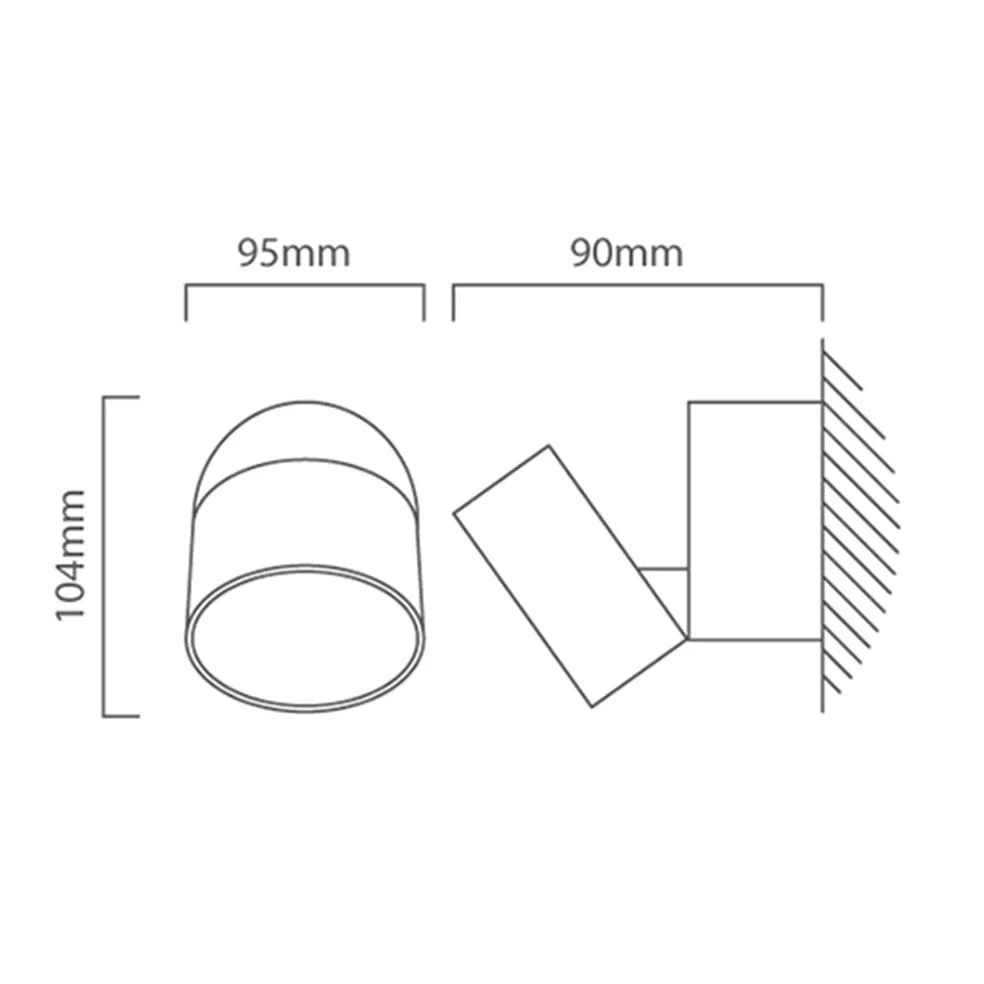The Lighting Club Wall Light Trumpet LED Wall Light Cool White 11W - Graphite O476 6939412027500
