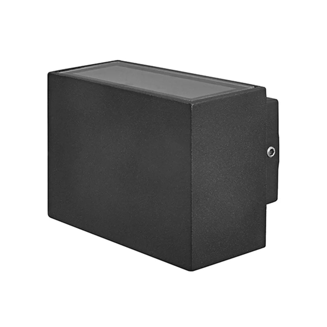 The Lighting Club Wall Light Compact Cube LED Up and Down Outdoor Wall Light – Black O677 6009551811640