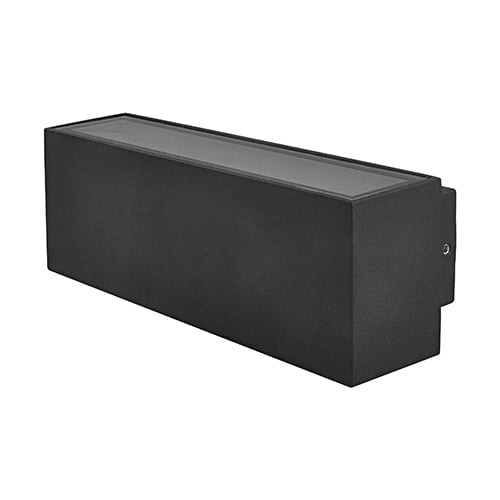 The Lighting Club Wall Light Dual Rectangular LED Up and Down Outdoor Wall Light - Black O678 6009551811657