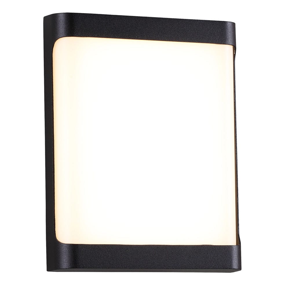 The Lighting Club Outdoor Light Plain Coastal Square LED Bulkhead Light Black | Plain or Grid P-KLB-LED-612