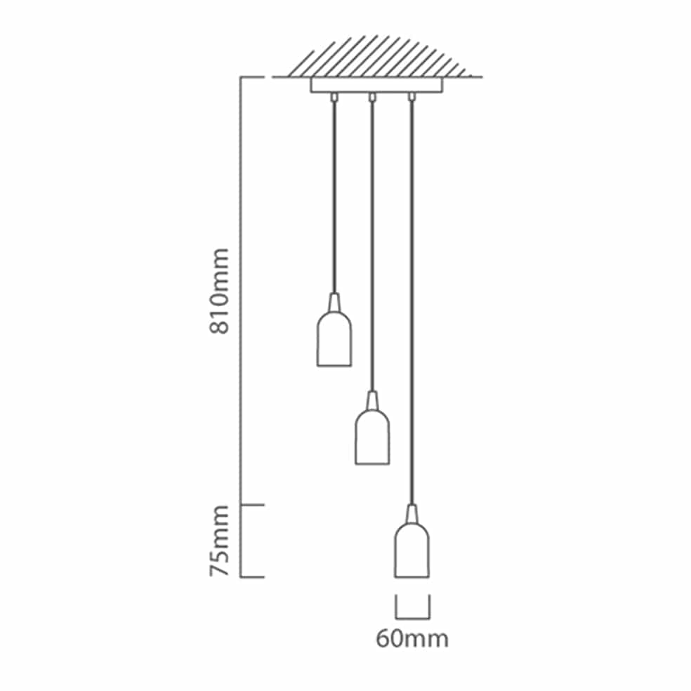 The Lighting Club Pendant Silvares Metal Pendant Concrete Grey P1003 9002759955236