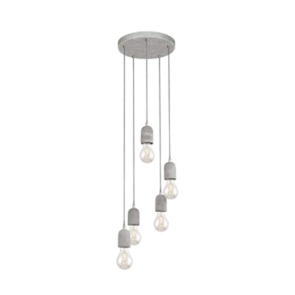 The Lighting Club Pendant Silvares 5 Light Metal Pendant Concrete Grey P1006 9002759955243