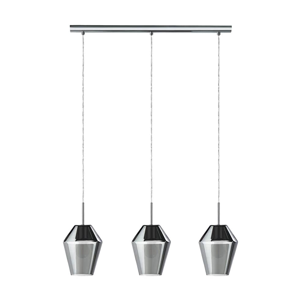 The Lighting Club Pendant Murmillo Glass Pendant Light | Smoke and Chrome P1011 9002759967741