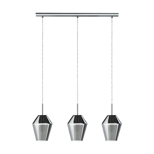 The Lighting Club Pendant Murmillo Glass Pendant Light | Smoke and Chrome P1011 9002759967741