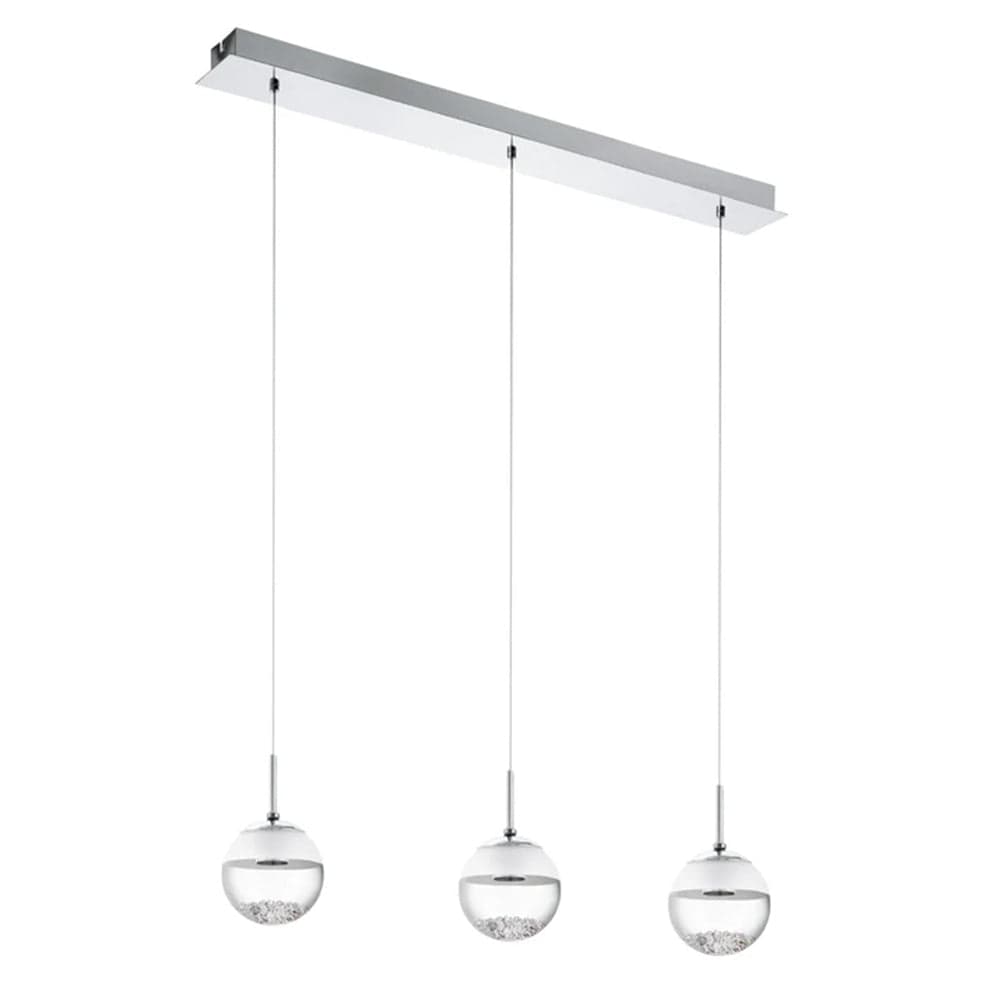 The Lighting Club Pendant Trio Pendant Montefio Steel and Glass Pendant Trio Light | Single Light P1012