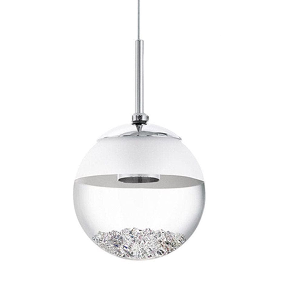 The Lighting Club Pendant Montefio Steel and Glass Pendant Light | Chrome and Clear P1012 9002759937843