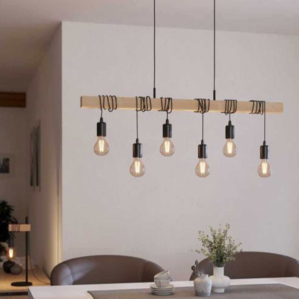 The Lighting Club Townshed Pendant Light Wood P1016 9002759954994