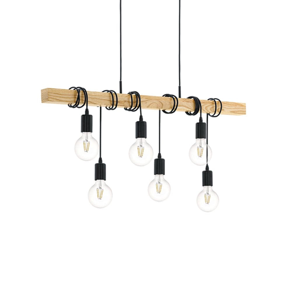 The Lighting Club Townshed Pendant Light Wood P1016 9002759954994