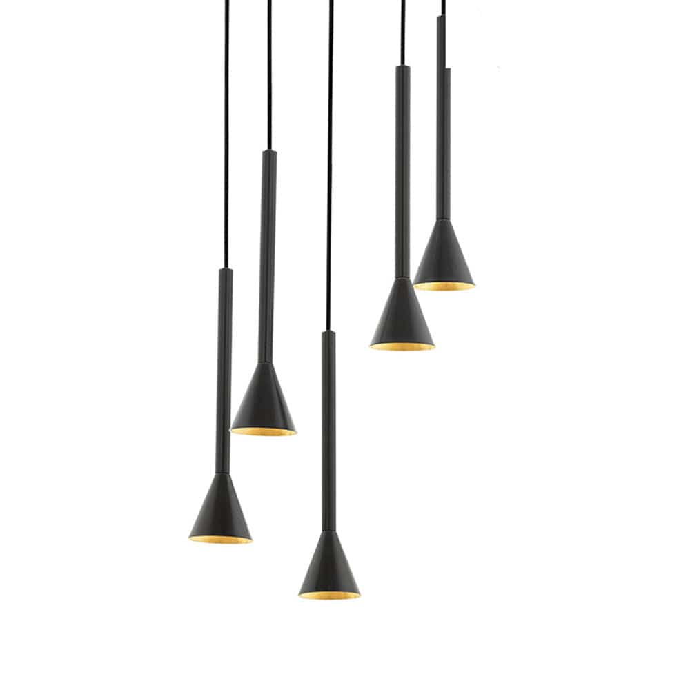 The Lighting Club Chandelier Cortaderas Dimmable Metal Chandelier - Black P1061 9002759976064