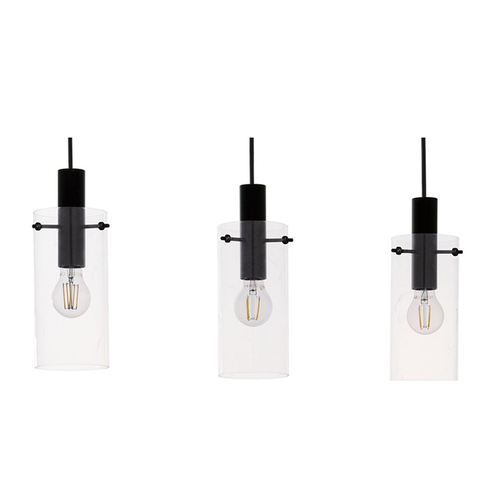 The Lighting Club Chandelier Montefino Steel 3 Light Pendant - Black P1064 9002759973674