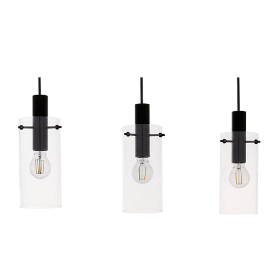 The Lighting Club Chandelier Montefino Steel 3 Light Pendant - Black P1064 9002759973674