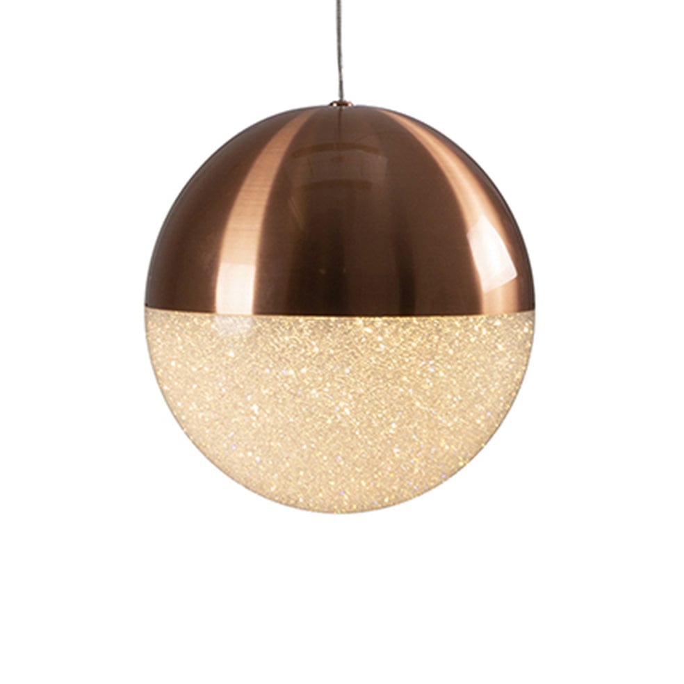 The Lighting Club Copper Ethereal Metal & Crystal Ball Pendant Light Copper | Brass | Chrome P1081C 6007328394815