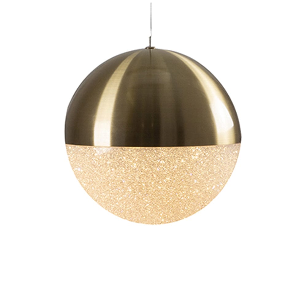 The Lighting Club Brass Ethereal Metal & Crystal Ball Pendant Light Copper | Brass | Chrome P1081SB 6007328394808