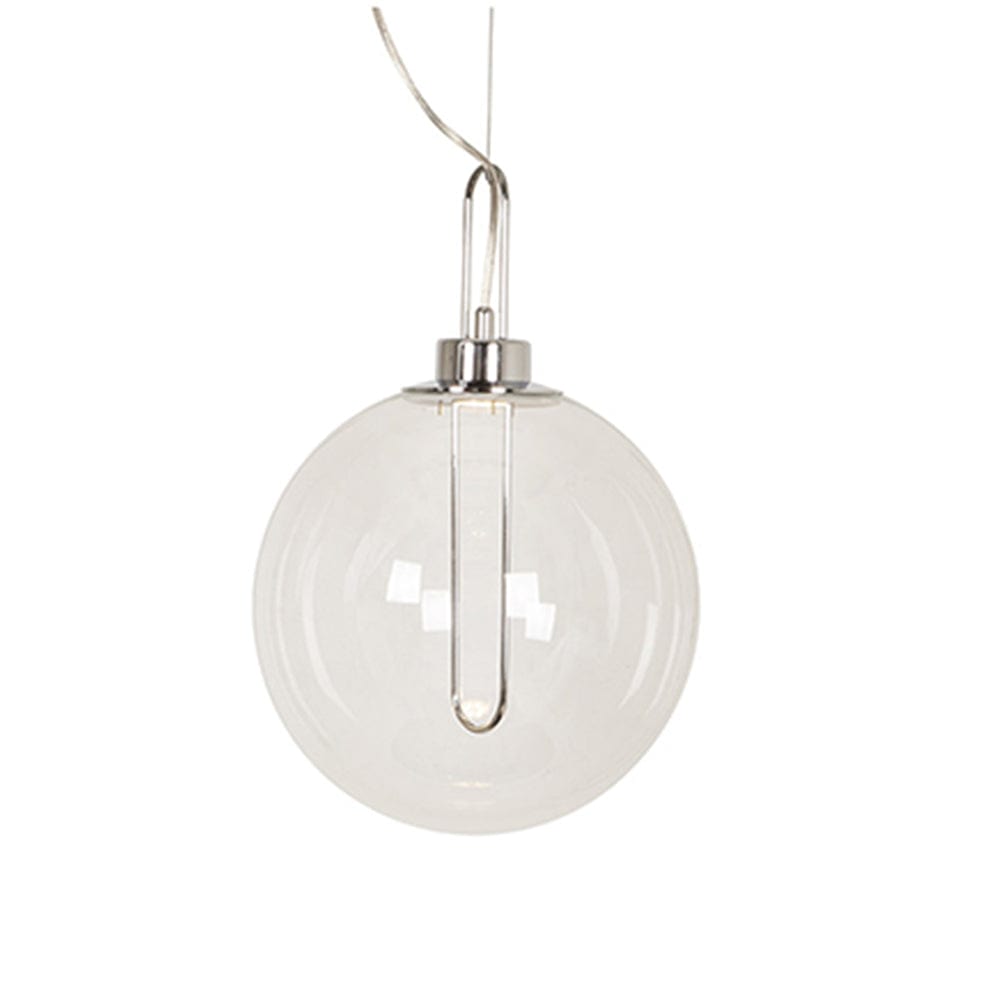 The Lighting Club Chrome Euphoria Globe Metal & Glass Pendant Gold | Chrome P1111CH 6007328399384