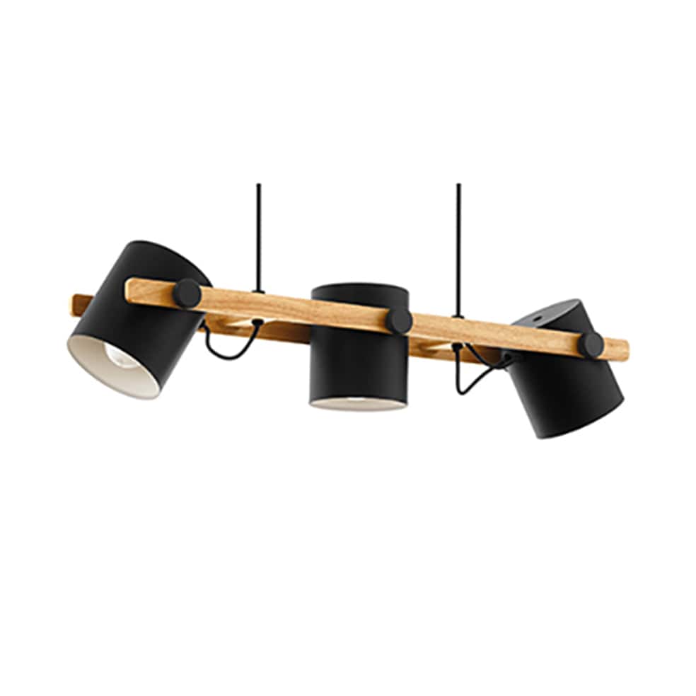 The Lighting Club Pendant Hornwood 3 Light Pendant | Black P1125 9002759430450